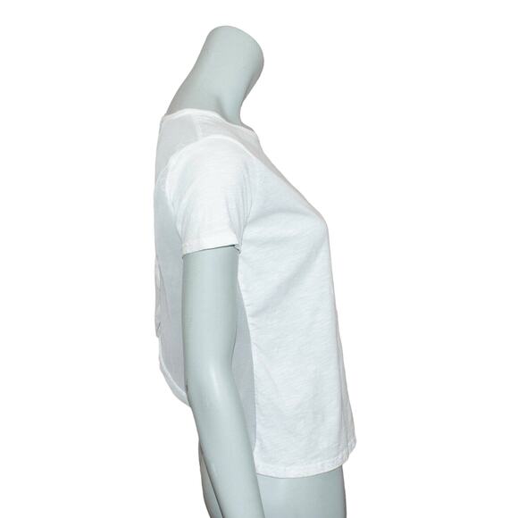 LAMARQUE Sheer crossover back Blouse Shirt White Medium - Picture 7 of 7